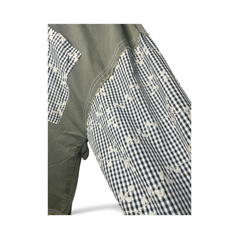 Pol Oversized Patchwork Gingham Embroidered Sleev… - image 6